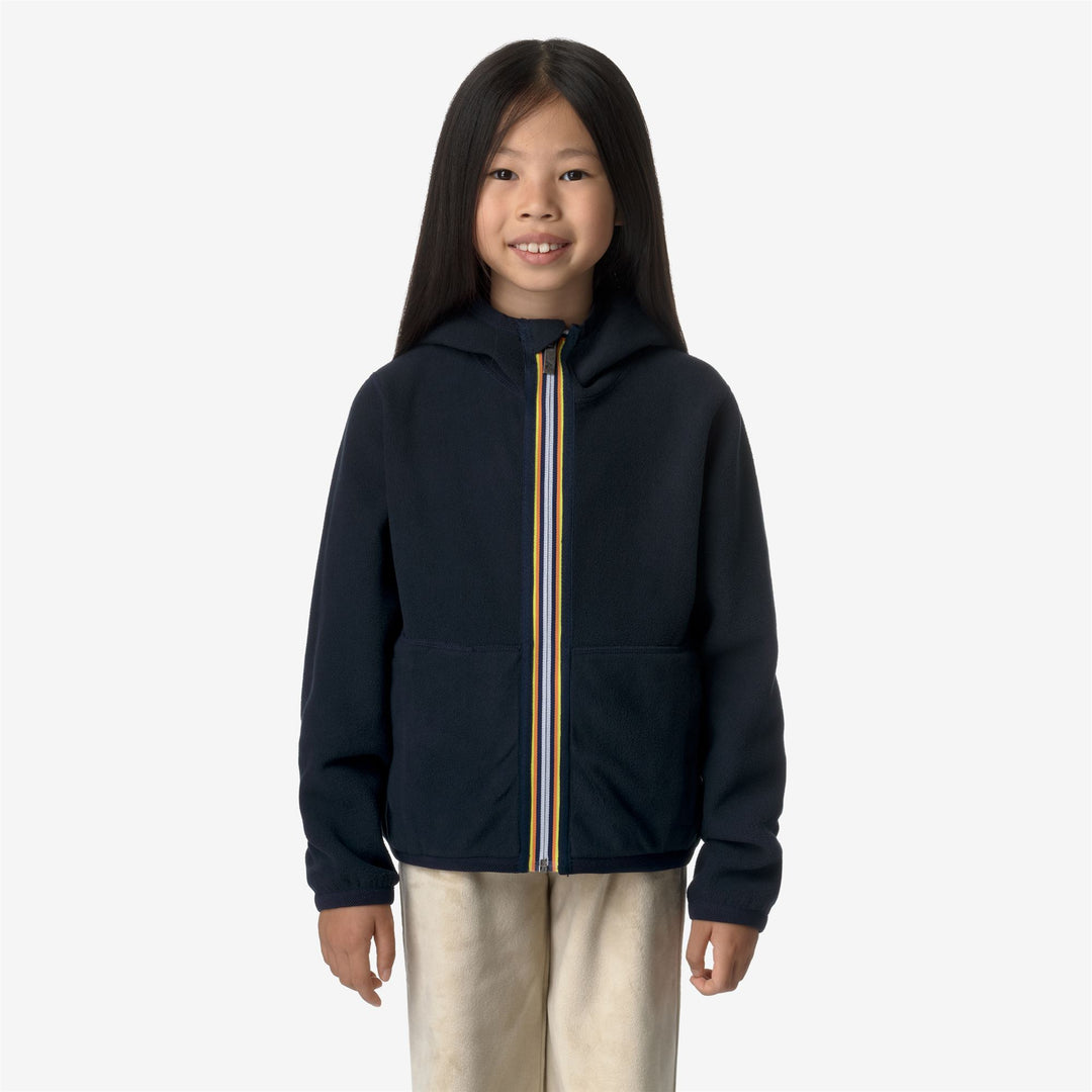 Fleece Girl P. LILY VELOUR POLAR REVERSIBLE Jacket BLUE DEPTH-BLUE DEPTH Detail Double				