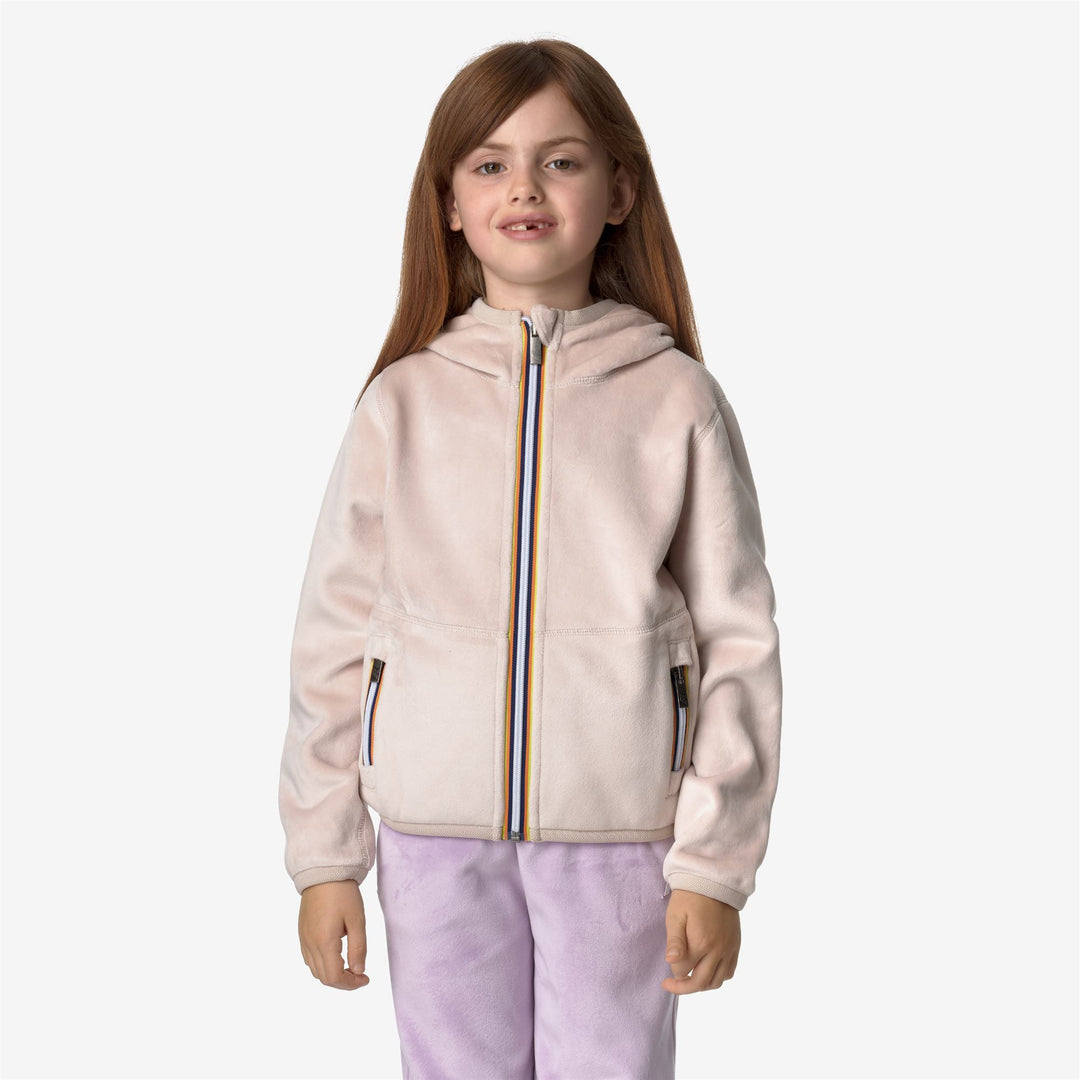 Fleece Girl P. LILY VELOUR POLAR REVERSIBLE Jacket PINK TINT-PINK TINT Dressed Back (jpg Rgb)		