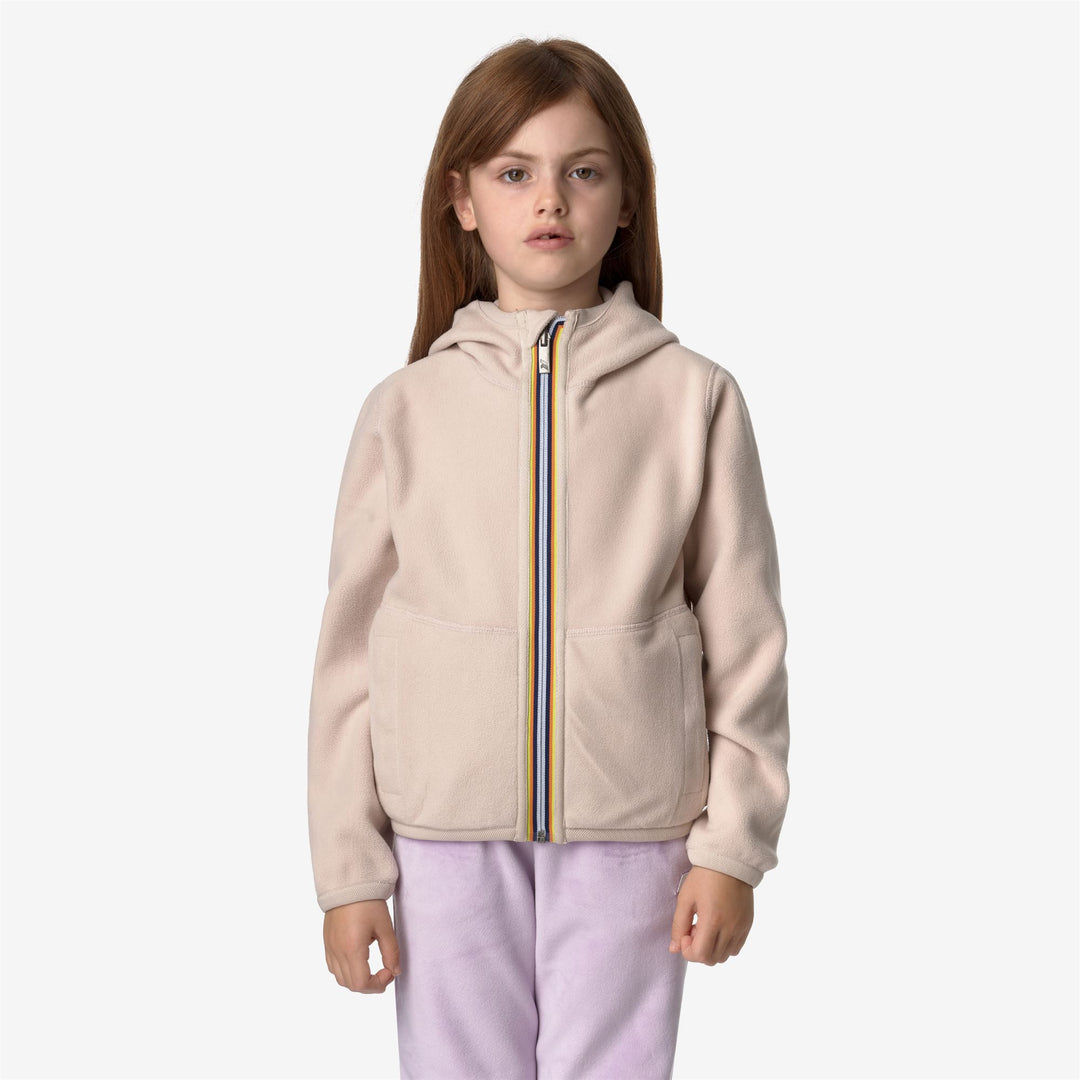 Fleece Girl P. LILY VELOUR POLAR DOUBLE Jacket PINK TINT-PINK TINT Detail Double				