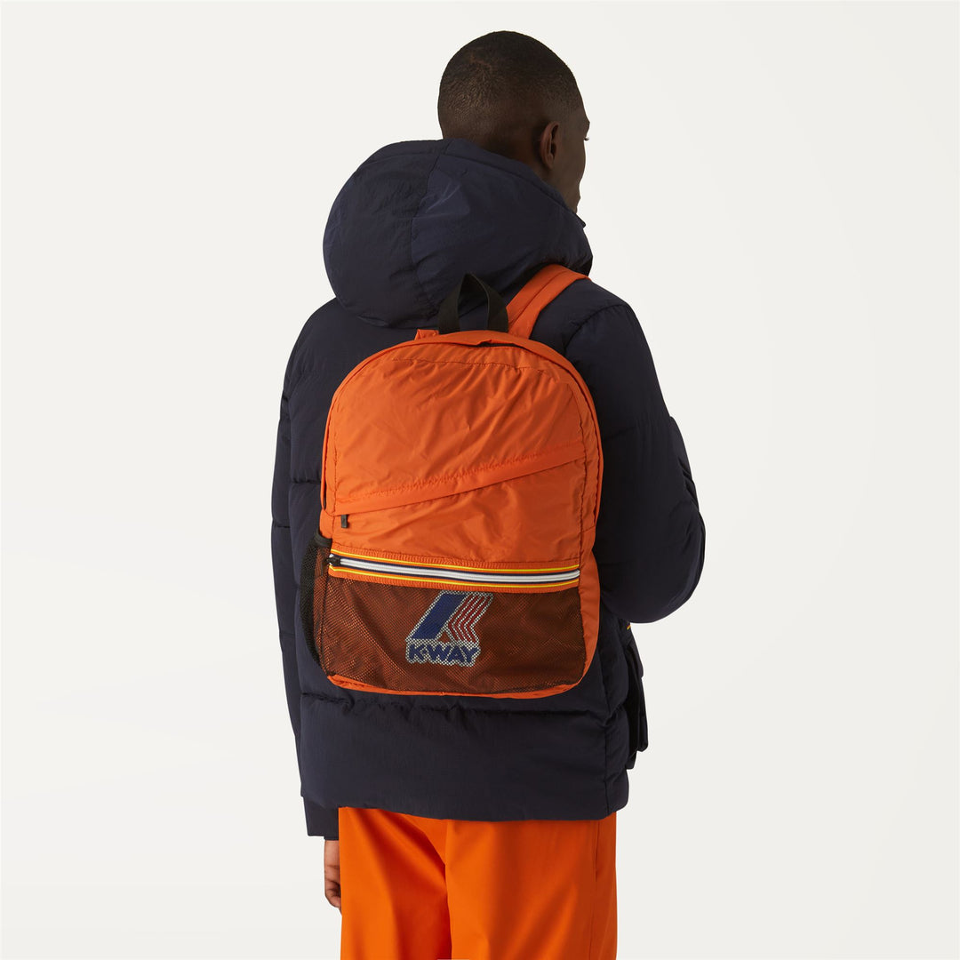 Bags Unisex Le Vrai 3.0 Francois Backpack ORANGE RUST Detail Double				