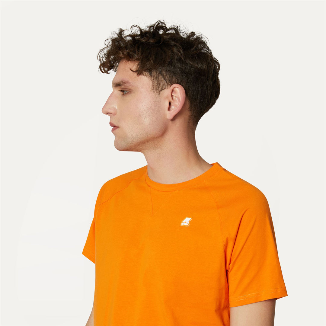 T-ShirtsTop Man EDWING T-Shirt ORANGE RUST Detail Double				