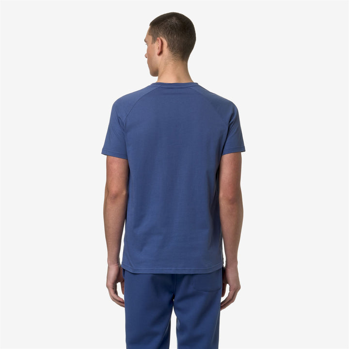 T-ShirtsTop Man EDWING T-Shirt BLUE FIORD Dressed Front Double		