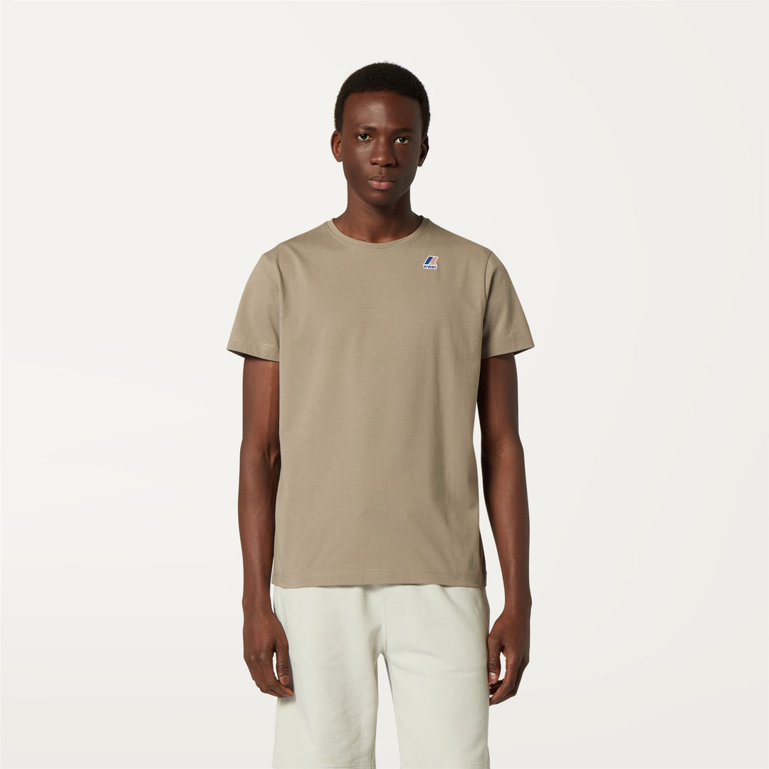 T-ShirtsTop Unisex LE VRAI EDOUARD T-Shirt BEIGE TAUPE Dressed Back (jpg Rgb)		