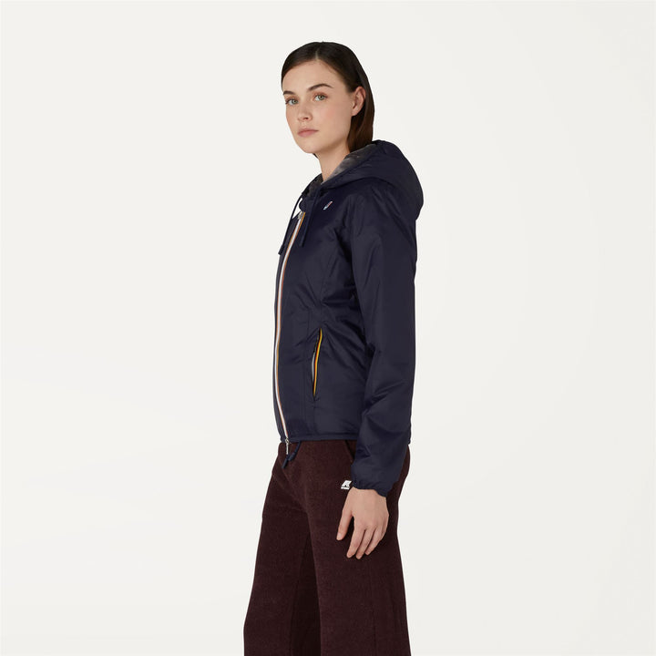 Jackets Woman LILY MICRO RIPSTOP MARMOTTA Short BLUE NAVY-GREY ANTHRACITE Detail (jpg Rgb)			