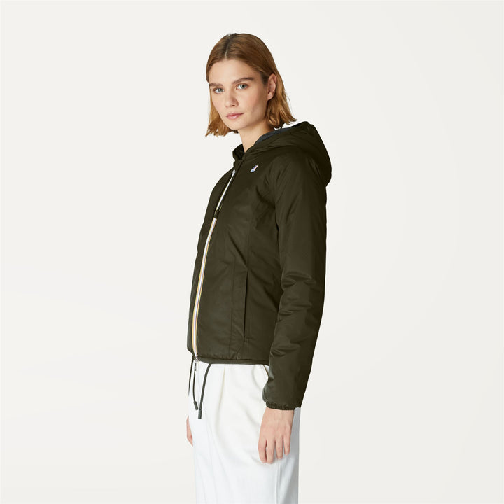 Jackets Woman LILY MICRO RIPSTOP MARMOTTA Short GREEN BLACKISH Detail (jpg Rgb)			