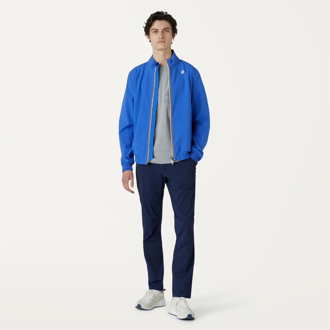 Pants Man Bedard Tech Cotton CHINO BLUE INDIGO Dressed Back (jpg Rgb)		