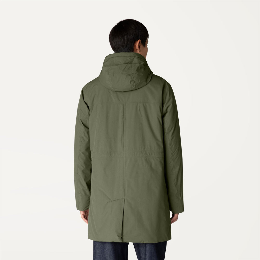 Jackets Man REMI RIPSTOP MARMOTTA 3/4 Length GREEN BLACKISH  - BLUE DEPTH Dressed Front Double		