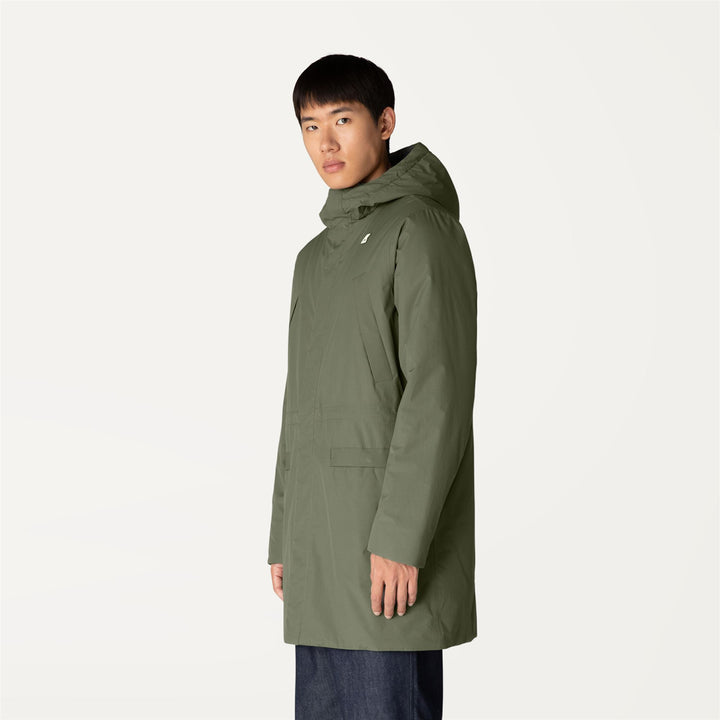 Jackets Man REMI RIPSTOP MARMOTTA 3/4 Length GREEN BLACKISH  - BLUE DEPTH Detail (jpg Rgb)			