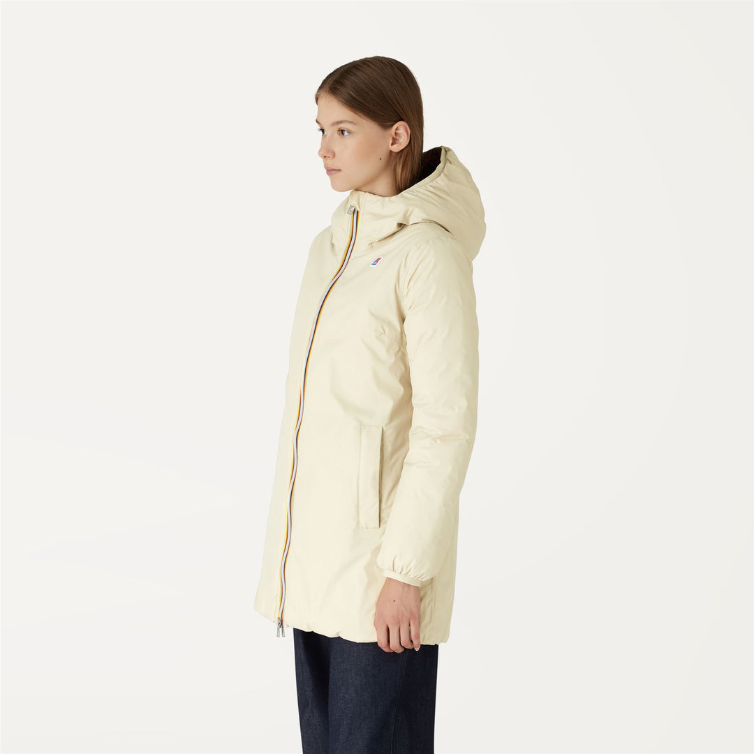 Jackets Woman SOPHIE THERMO PLUS.2 REVERSIBLE Mid BEIGE GREY - RED DK Detail (jpg Rgb)			