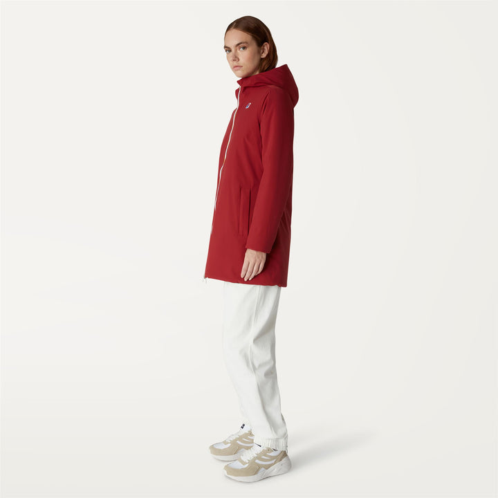 Jackets Woman SOPHIE WARM REVERSIBLE Mid RED DK - BLACK PURE Detail (jpg Rgb)			