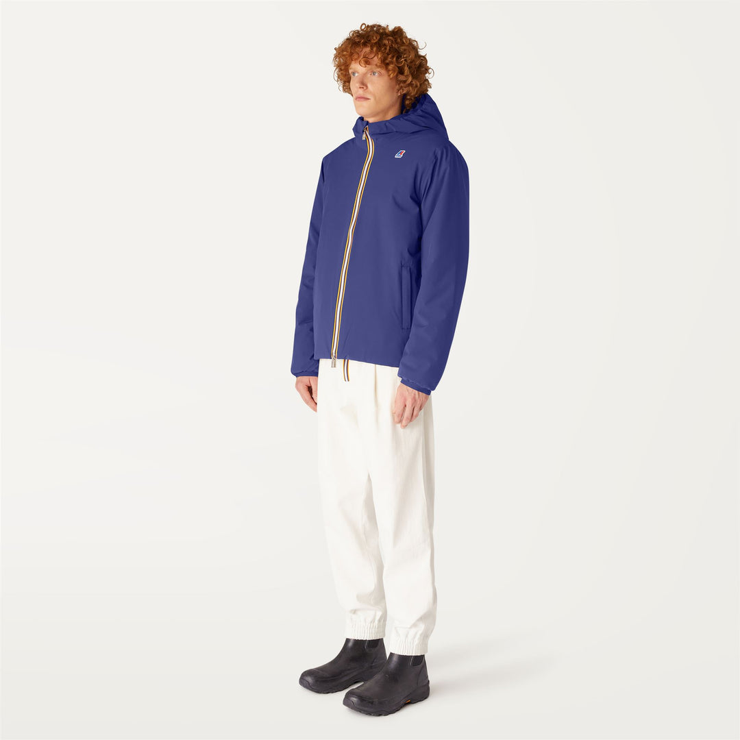 Jackets Man JACQUES WARM REVERSIBLE Short BLUE MEDIEVAL - BLUE DEPTH Detail (jpg Rgb)			