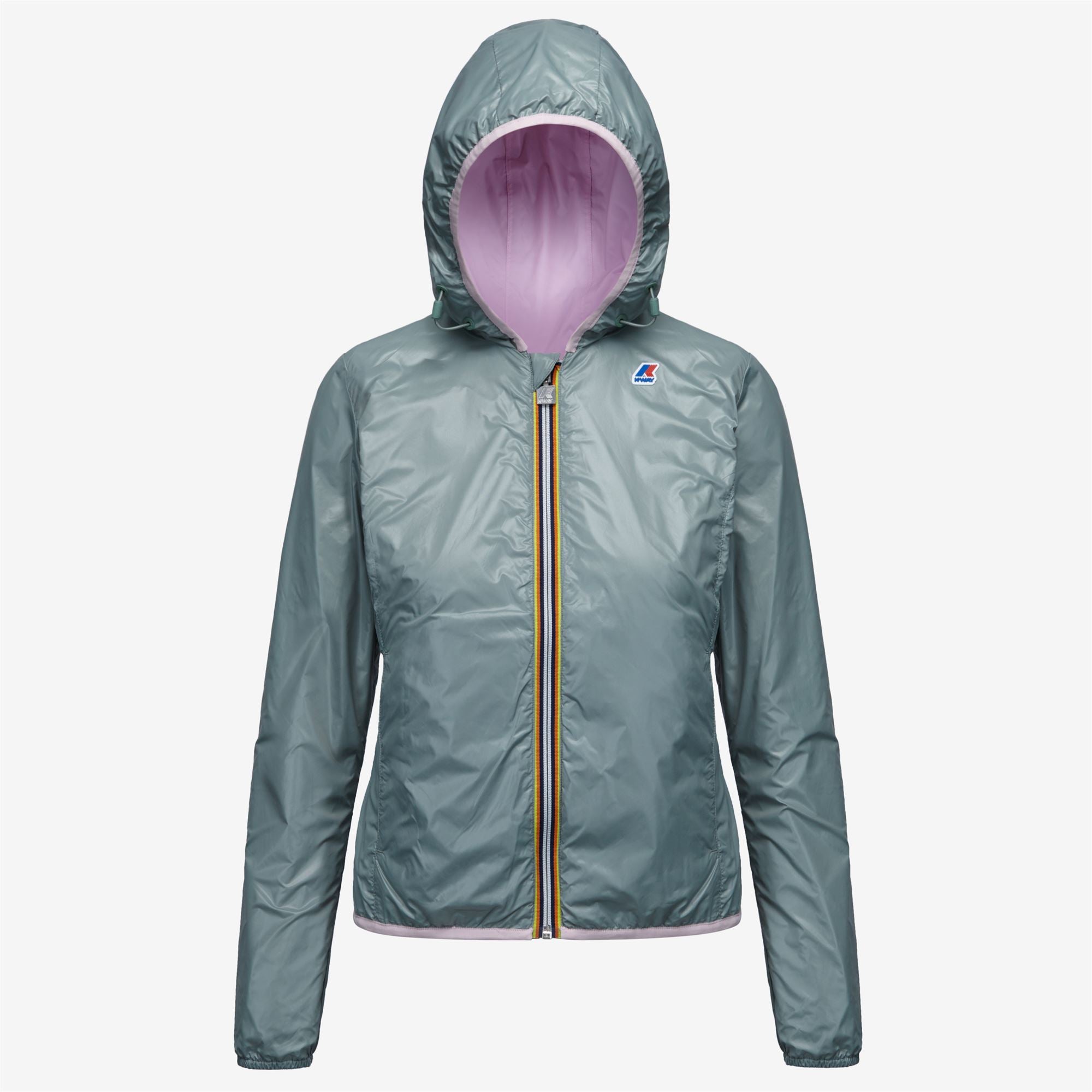 LILY PLUS.2 REVERSIBLE Jackets Short Woman PINK R GREEN B