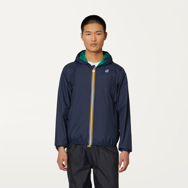 Jackets Man JACQUES PLUS.2 DOUBLE Short BLUE D-GREEN Dressed Back (jpg Rgb)		