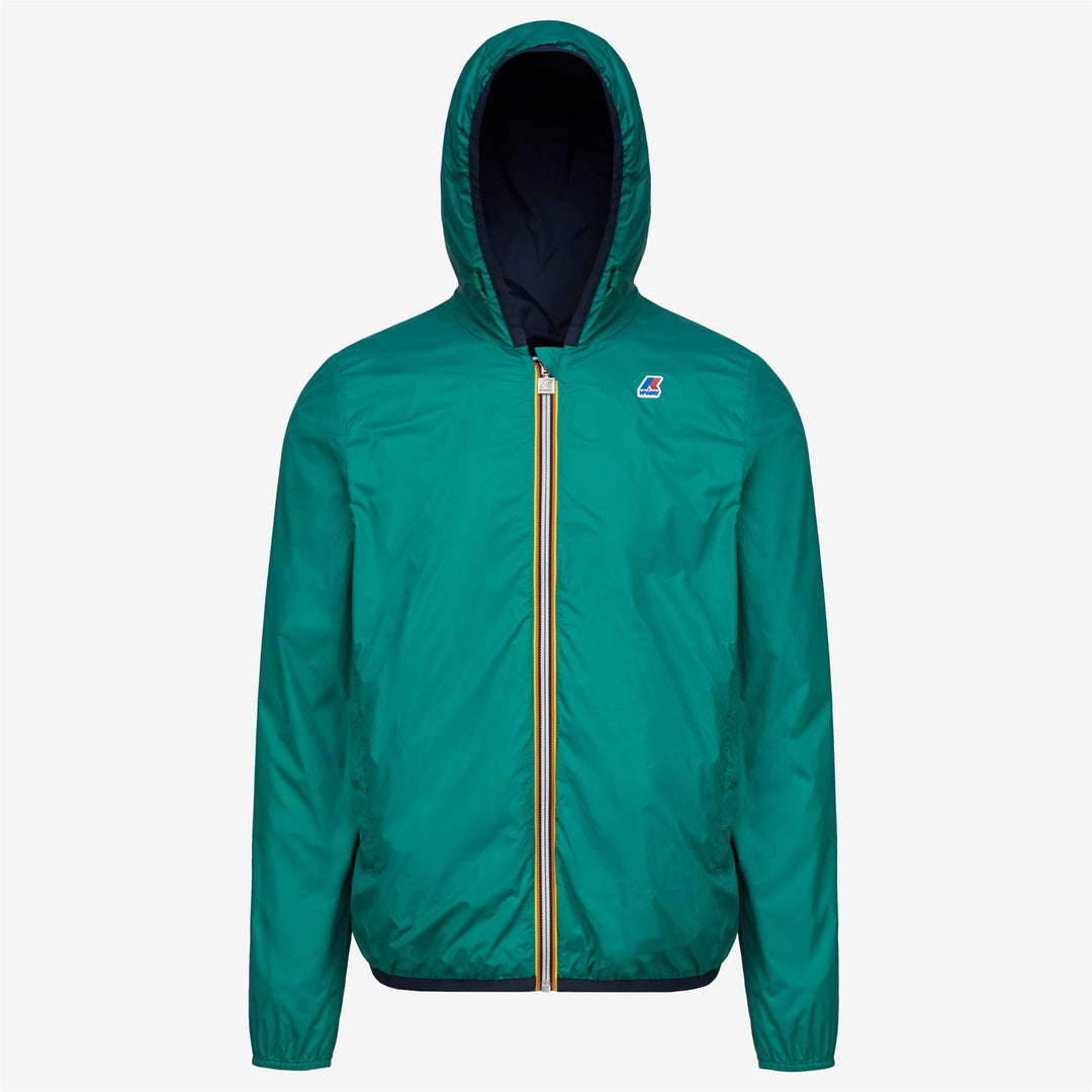 Jackets Man JACQUES PLUS.2 DOUBLE Short BLUE D-GREEN Dressed Front (jpg Rgb)	