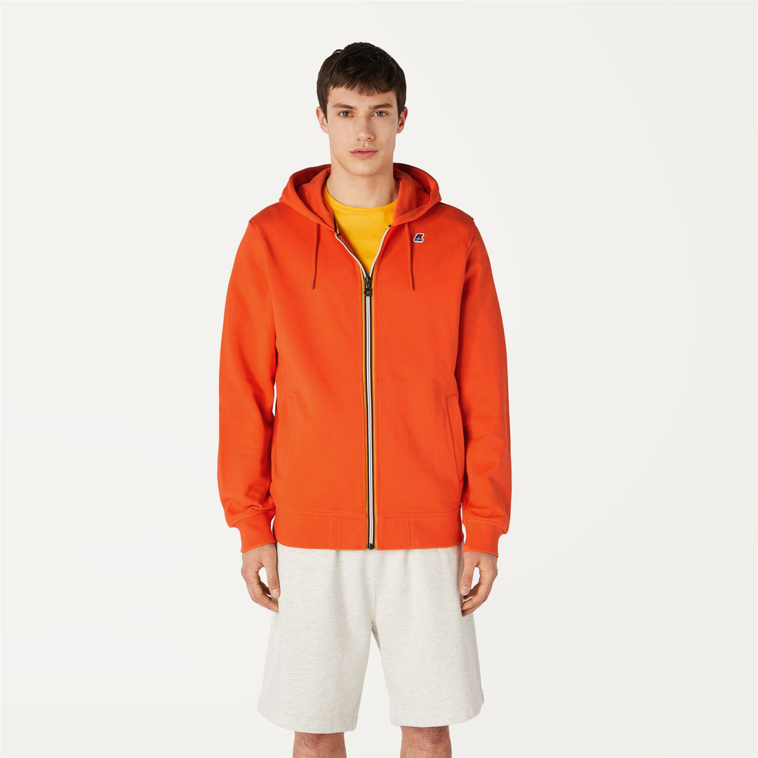 Fleece Man ANTHONY Jacket ORANGE Dressed Back (jpg Rgb)		