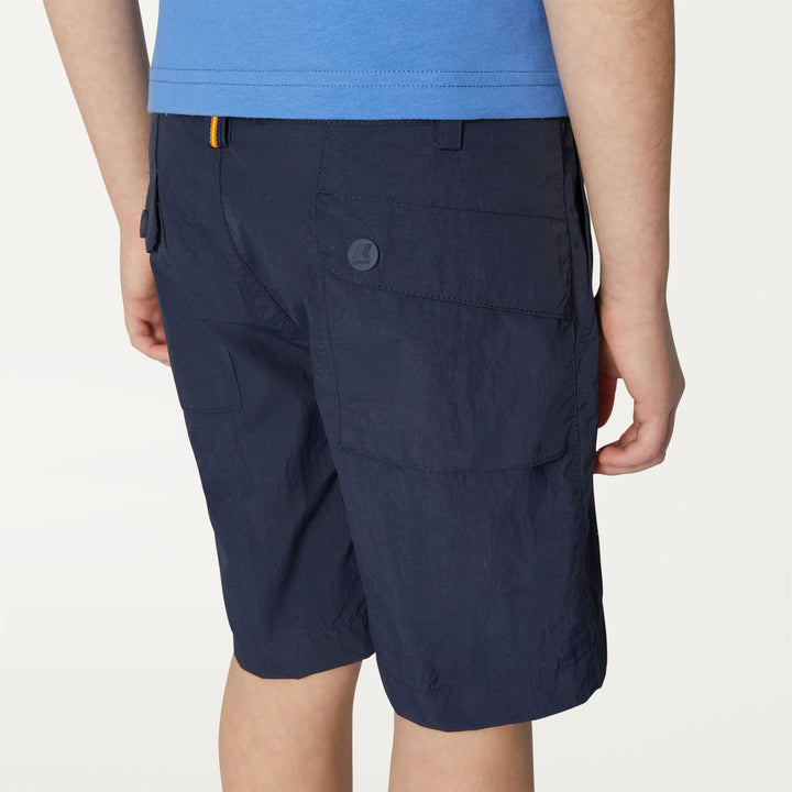 Shorts Boy P. DORET Fatigue BLUE DEPTH Detail Double				