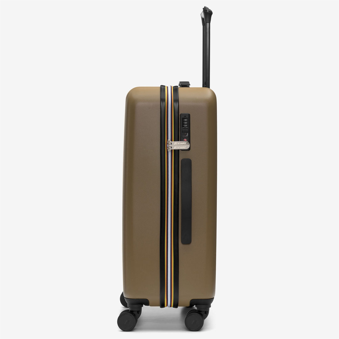 Luggage Bags Unisex TROLLEY MEDIUM Trolley BROWN CORDA-BLUE MD COBALT Dressed Front (jpg Rgb)	