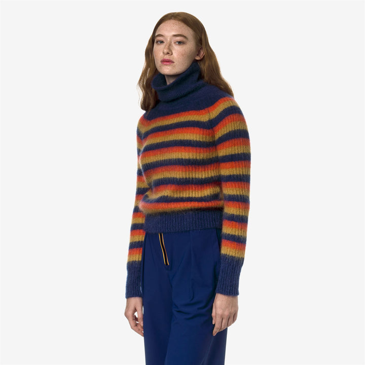 Knitwear Woman BERENES STRIPES Pull  Over K-WAY MINI STRIPES Detail (jpg Rgb)			