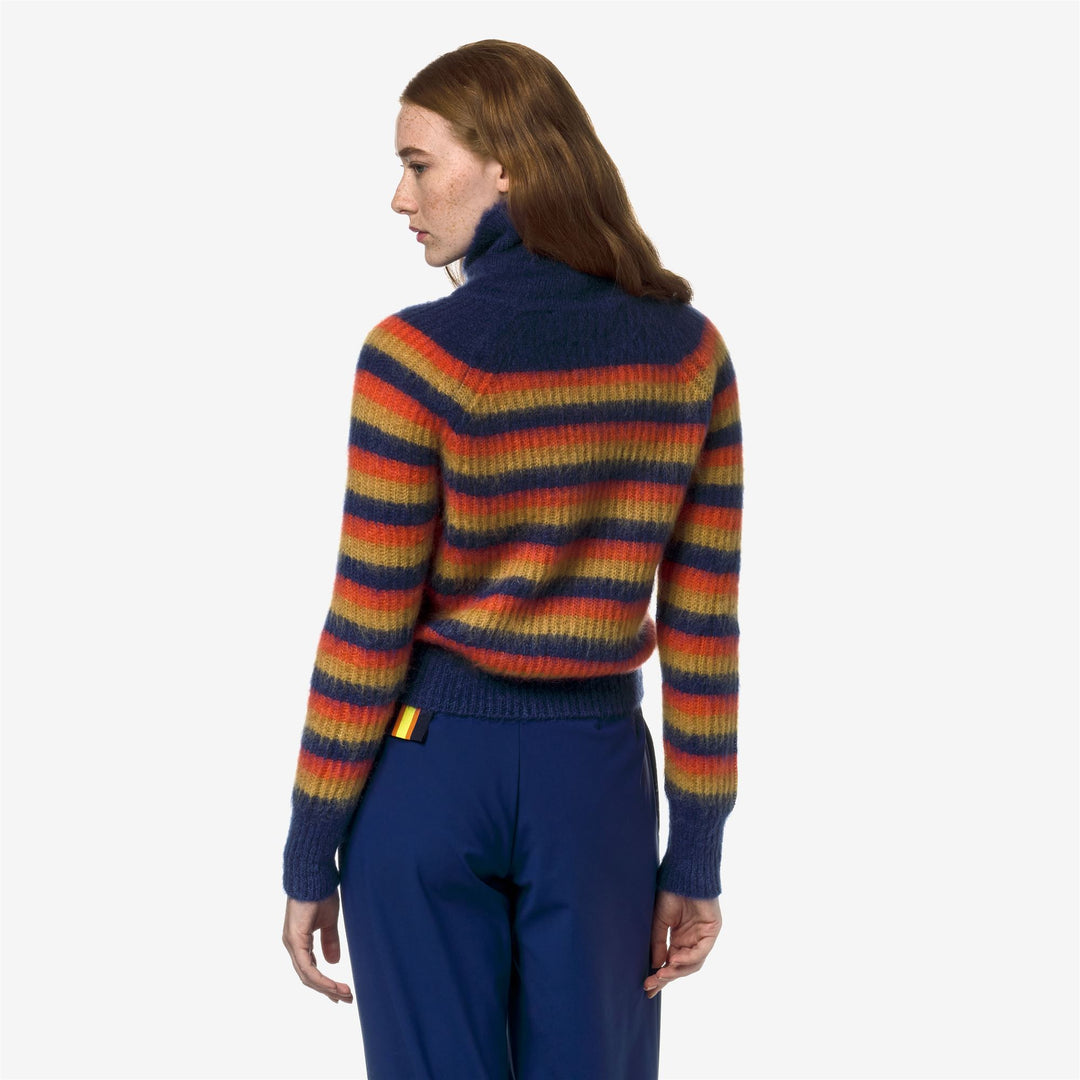 Knitwear Woman BERENES STRIPES Pull  Over K-WAY MINI STRIPES Dressed Front Double		