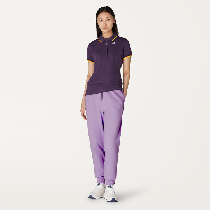 Pants Woman INES Sport Trousers VIOLET PEONIA Dressed Back (jpg Rgb)		