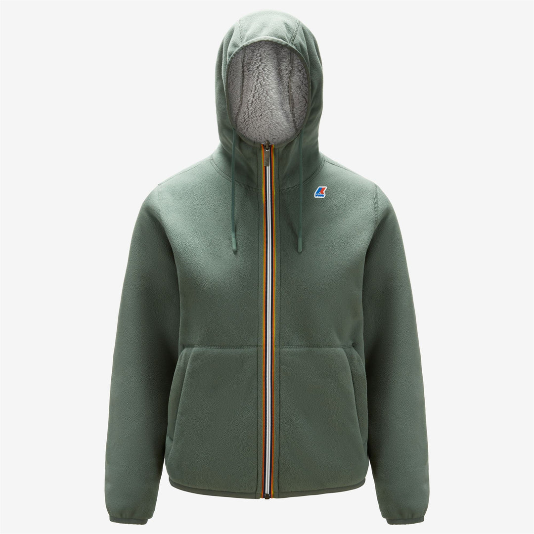 Fleece Woman LILY POLAR REVERSIBLE Jacket GREEN LAUREL - GREY LT Photo (jpg Rgb)			