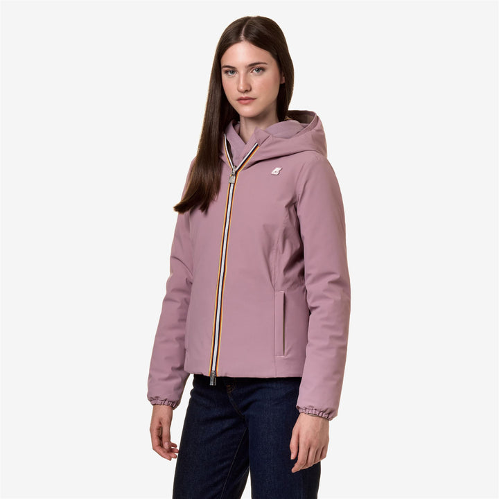 Jackets Woman LILY ST WARM DOUBLE Short VIOLET D-BEIGE T Detail (jpg Rgb)			