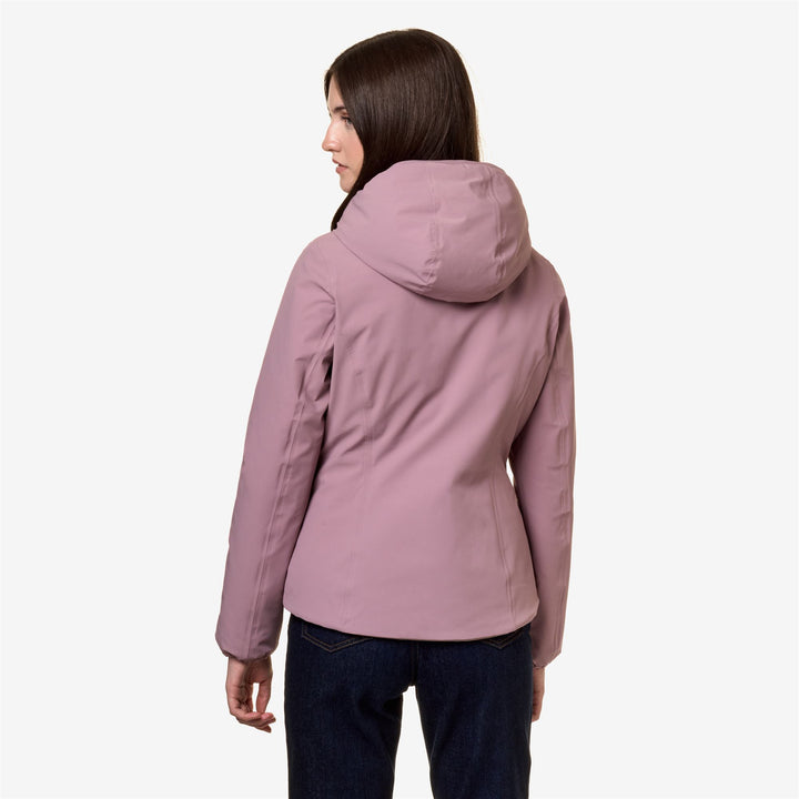 Jackets Woman LILY ST WARM DOUBLE Short VIOLET D-BEIGE T Dressed Front Double		