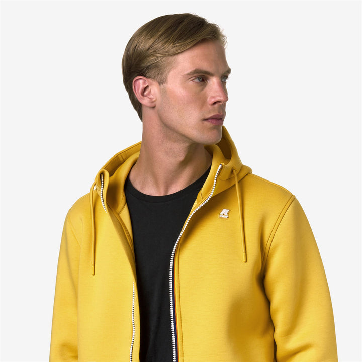 Fleece Man RAINER SPACER Jacket YELLOW ZAFFERANO Detail Double				