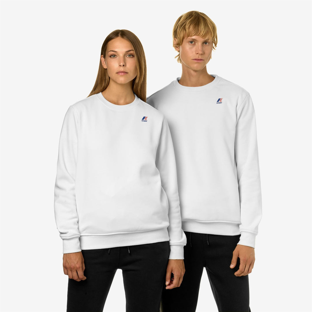 Fleece Unisex LE VRAI AUGUSTE HV POLY CO Jumper WHITE Detail Double				