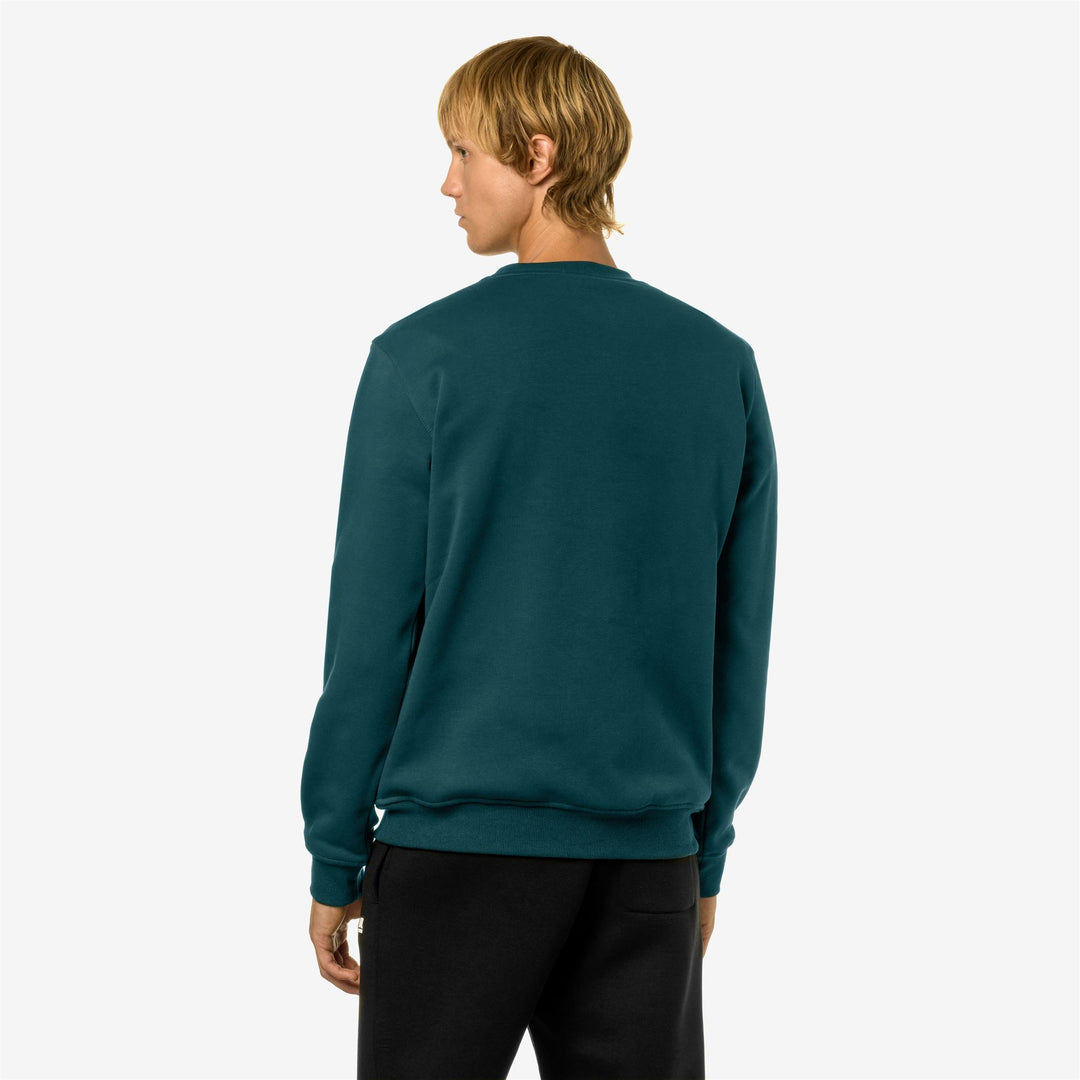 Fleece Unisex LE VRAI AUGUSTE HV POLY CO Jumper GREEN PETROL Dressed Front Double		