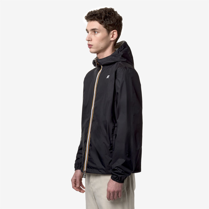 Jackets Man JAKE PLUS.2 DOUBLE Short BLACK P-BEIGE LT Detail (jpg Rgb)			