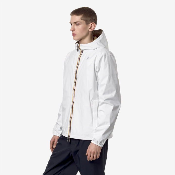 Jackets Man JAKE PLUS.2 DOUBLE Short WHITE-BROWN C Detail (jpg Rgb)			