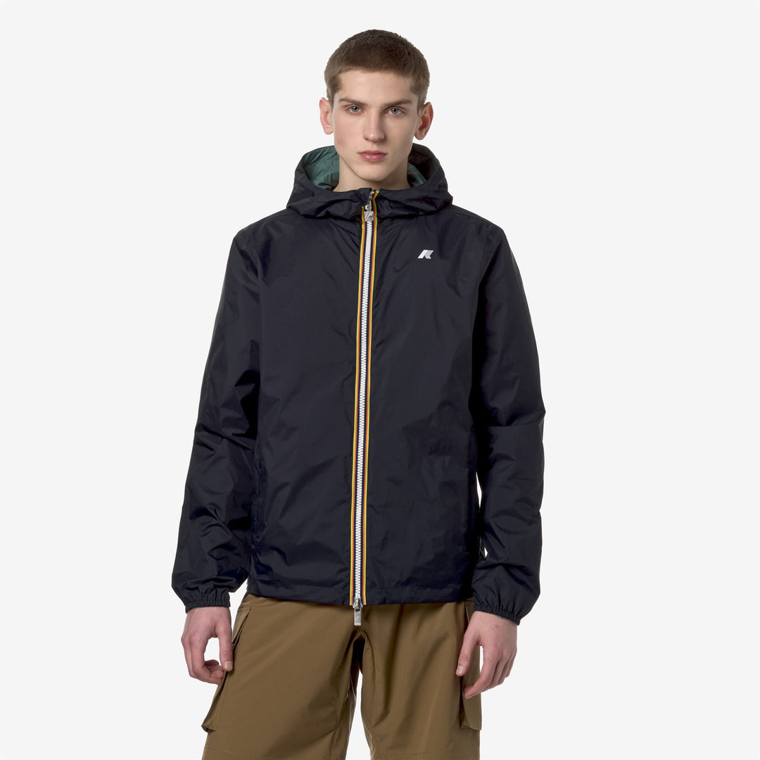 Jackets Man JAKE PLUS.2 DOUBLE Short BLUE D-GREEN P Dressed Back (jpg Rgb)		