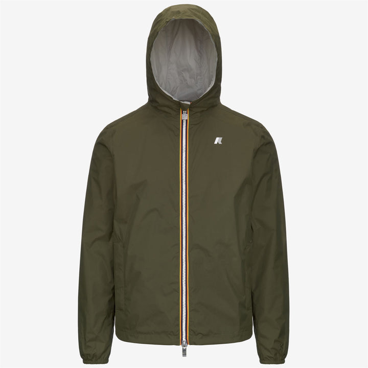 Jackets Man JAKE PLUS.2 DOUBLE Short GREEN C-BEIGE L Photo (jpg Rgb)			