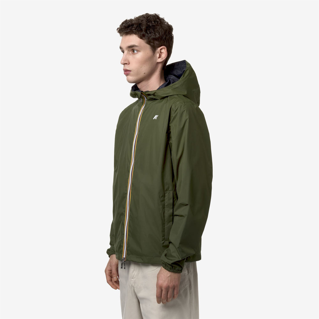 Jackets Man JAKE PLUS.2 DOUBLE Short GREEN C-BLUE D Detail (jpg Rgb)			