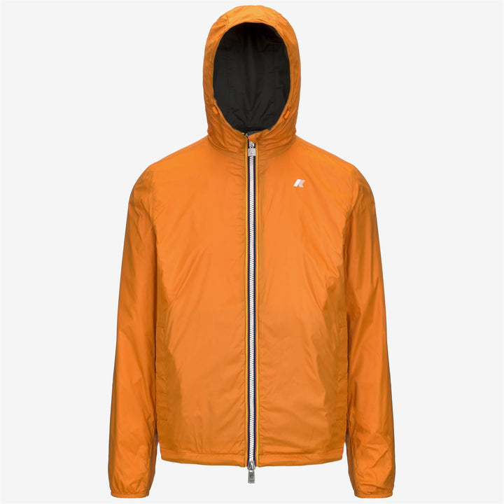 Jackets Man JAKE PLUS.2 DOUBLE Short GREEN B-ORANGE M Dressed Front (jpg Rgb)	