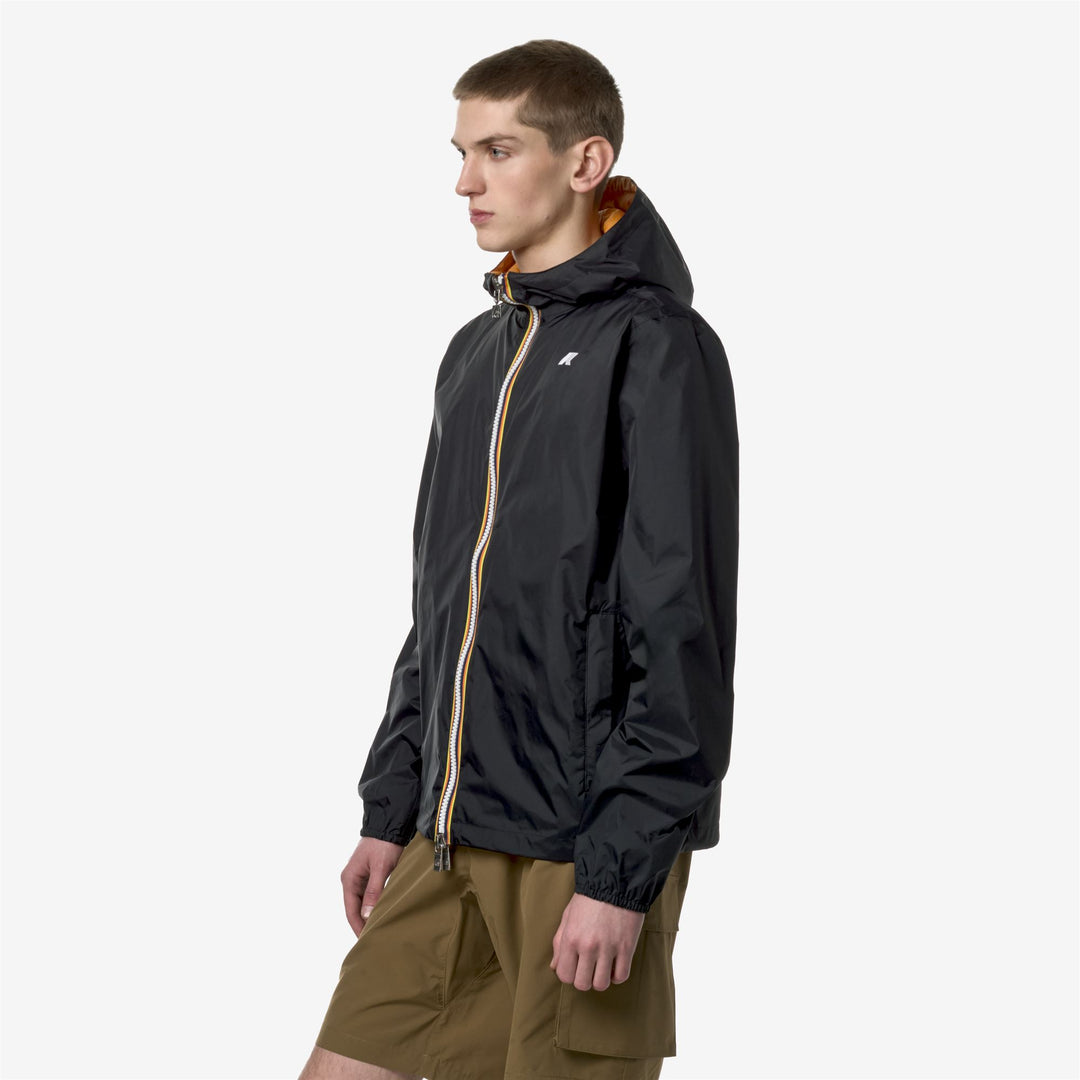 Jackets Man JAKE PLUS.2 DOUBLE Short BLACK-ORANGE M Detail (jpg Rgb)			