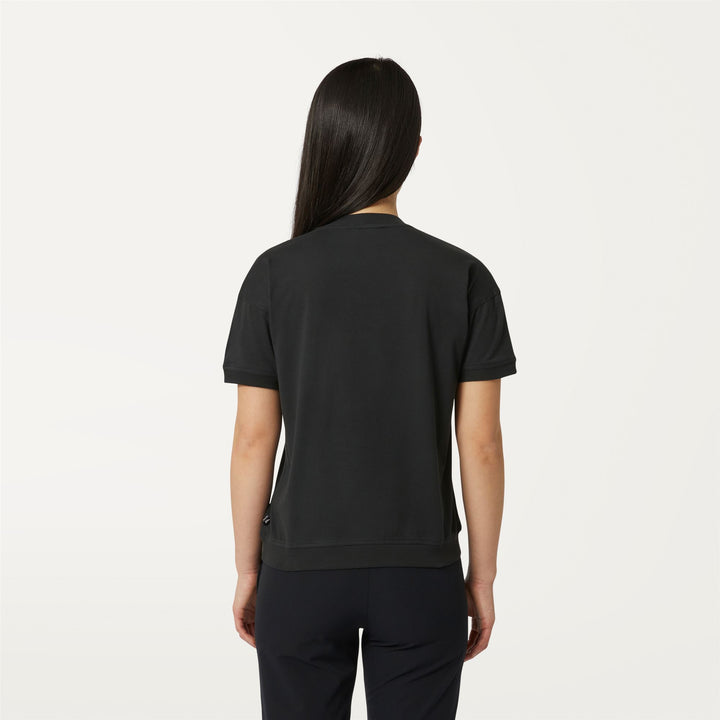 T-ShirtsTop Woman RUBIEL T-Shirt BLACK PURE Dressed Front Double		