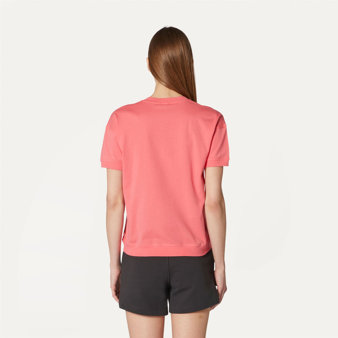 T-ShirtsTop Woman RUBIEL T-Shirt PINK MD Dressed Front Double		