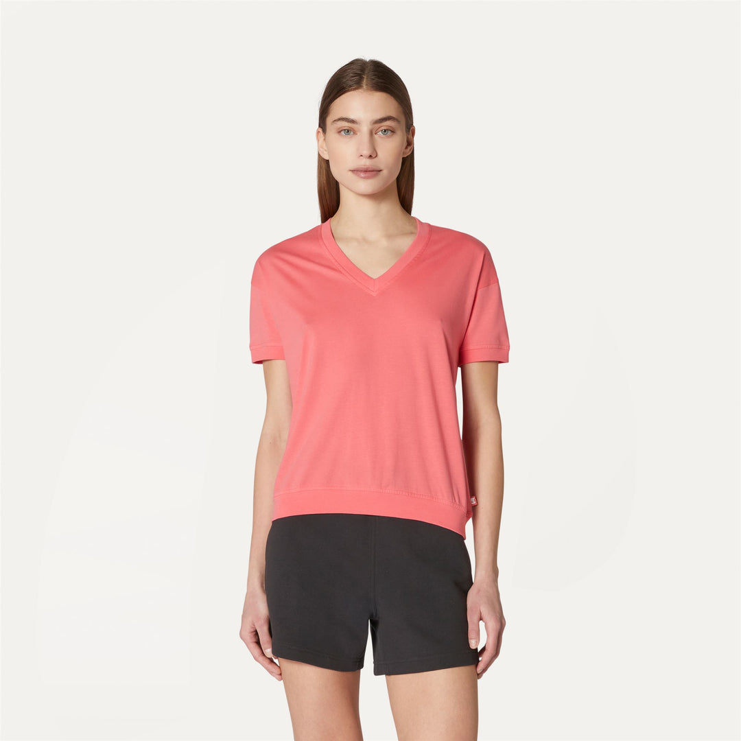 T-ShirtsTop Woman RUBIEL T-Shirt PINK MD Dressed Back (jpg Rgb)		