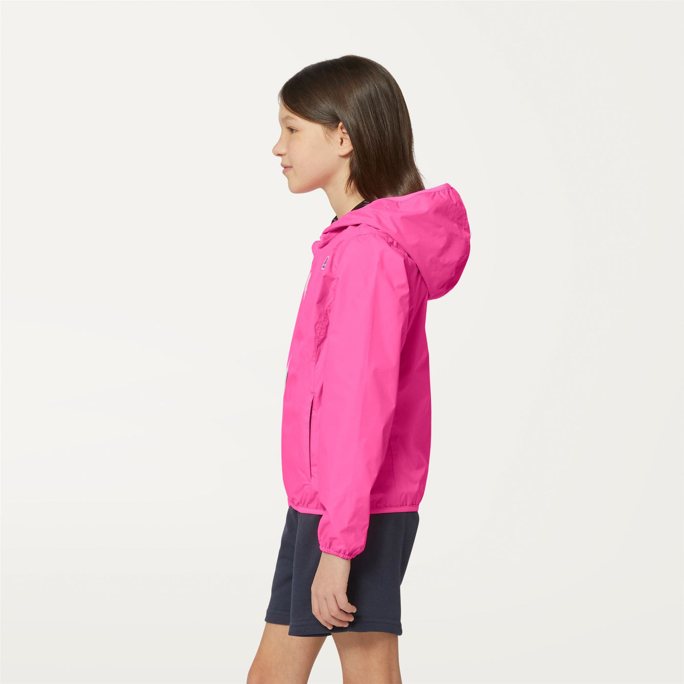 Giacca impermeabile da Bambina P. LILY PLUS reversibile FLUO rosa FLUO-nero  –