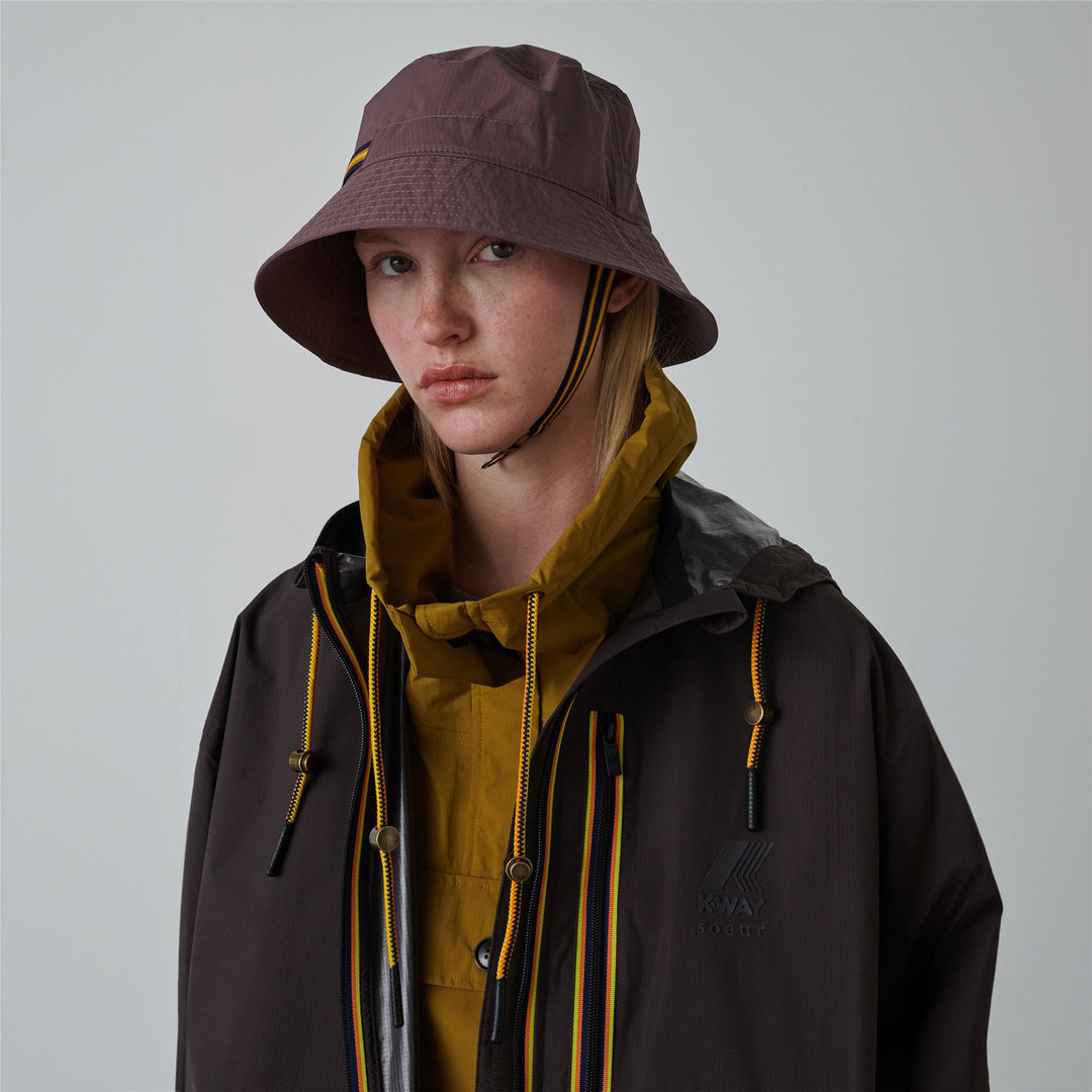 Headwear Unisex LE VRAI 2.1 AMIABLE BOB Hat BROWN PEPPER Dressed Back (jpg Rgb)		