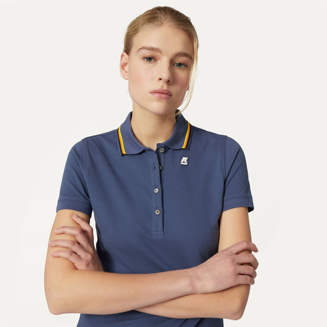 Polo Shirts Woman JEANNINE Polo BLUE INDIGO Detail Double				