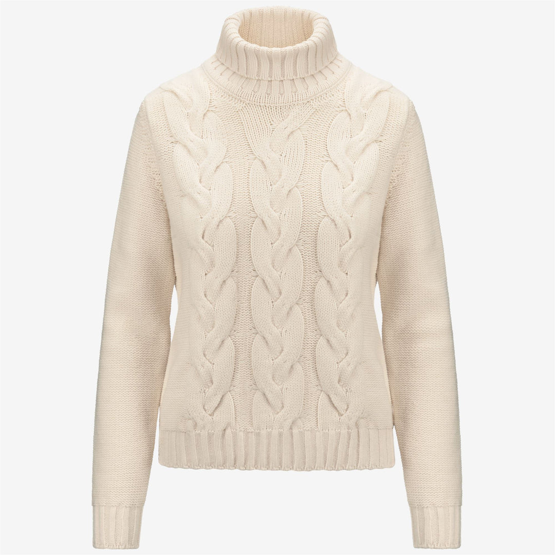 Knitwear Woman CLAIRIE BRAID Pull  Over BEIGE ECRU Photo (jpg Rgb)			