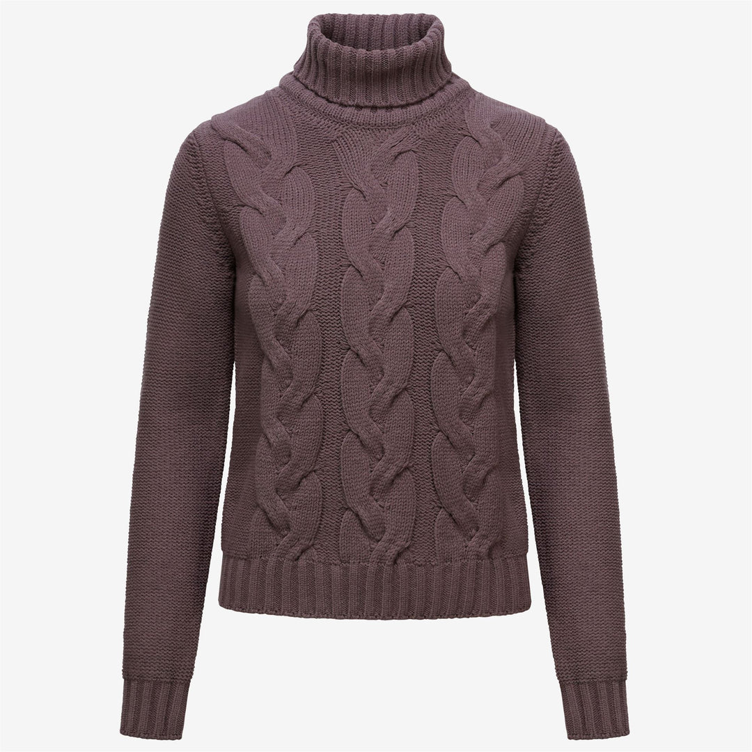 Knitwear Woman CLAIRIE BRAID Pull  Over VIOLET DUSTY Photo (jpg Rgb)			