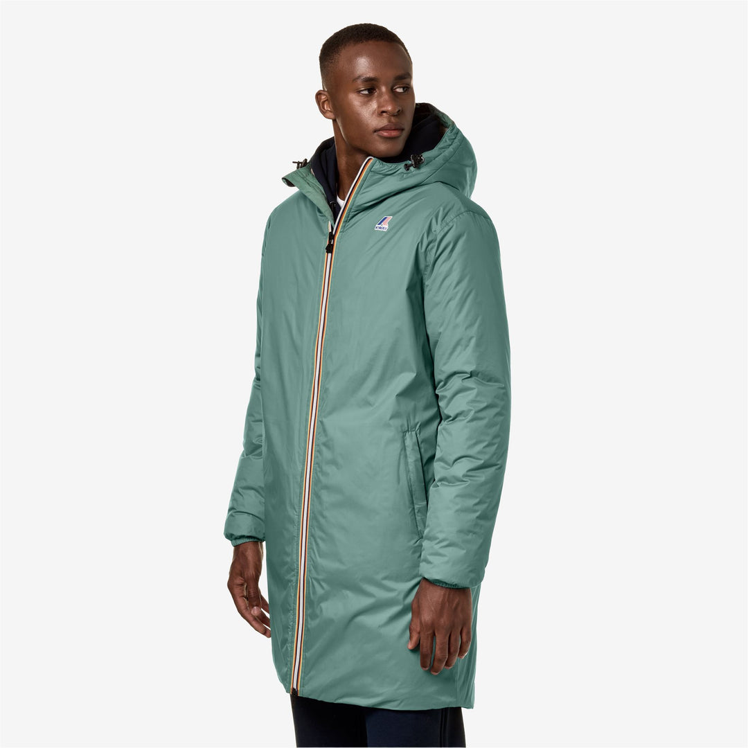 Jackets Unisex Le Vrai 3.0 Eiffel Orsetto 3/4 LENGTH GREEN ACQUAMARINA Detail (jpg Rgb)			