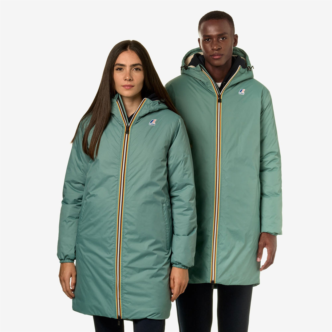 Jackets Unisex Le Vrai 3.0 Eiffel Orsetto 3/4 LENGTH GREEN ACQUAMARINA Detail Double				