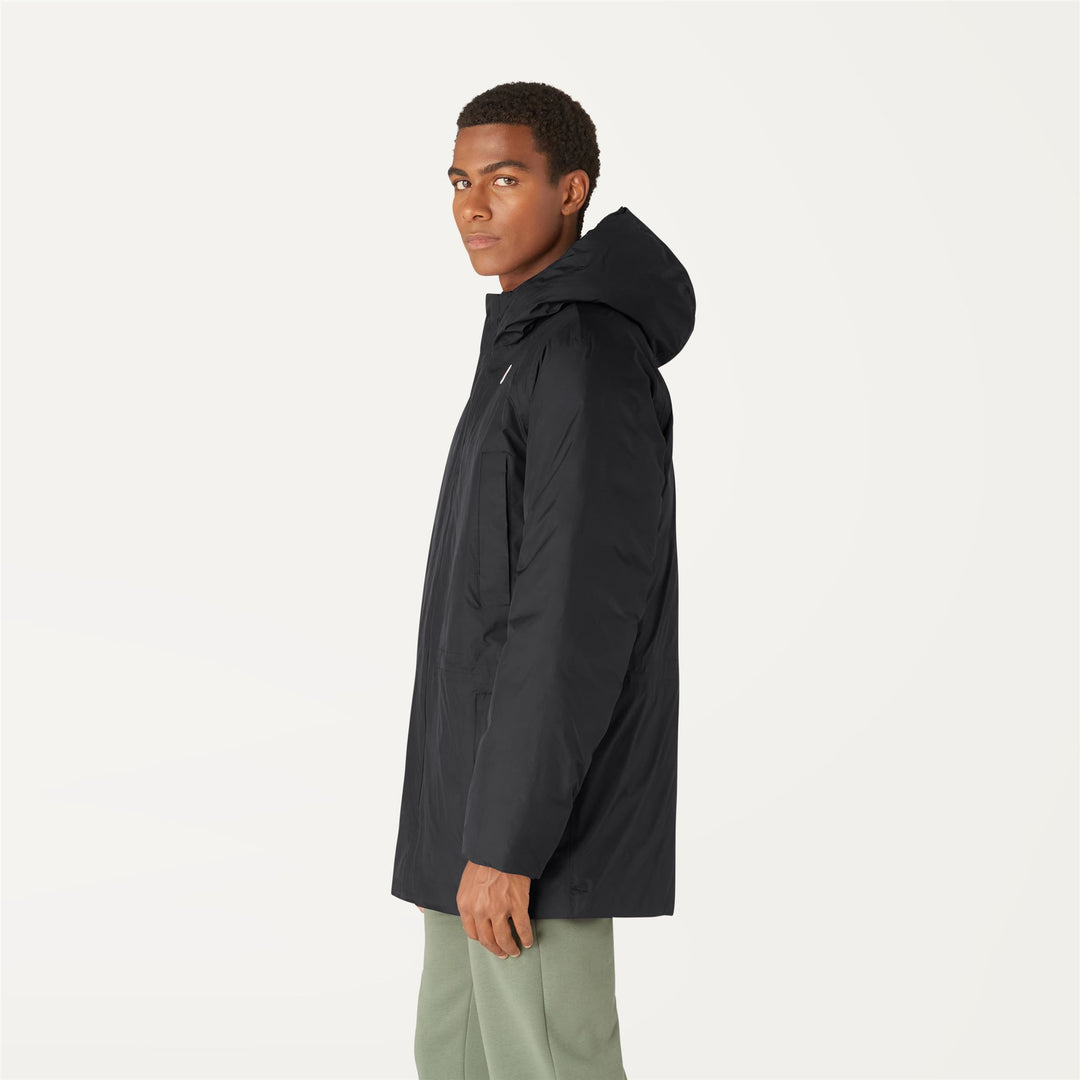 Jackets Man GASTON THERMO PLUS.2 Mid BLACK PURE - GREEN BLACKISH Detail (jpg Rgb)			