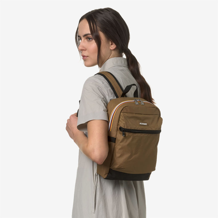 Bags Unisex SMALL LAON Backpack BROWN CORDA Detail (jpg Rgb)			