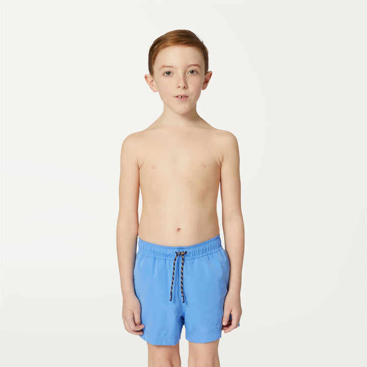 Bathing Suits Boy P. HAZEL Swimming Trunk BLUE ULTRAMARINE Dressed Back (jpg Rgb)		